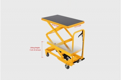 Portable double shear hydraulic platform car